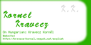 kornel kravecz business card