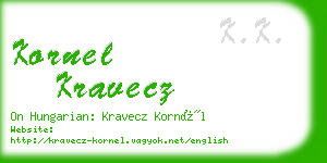 kornel kravecz business card